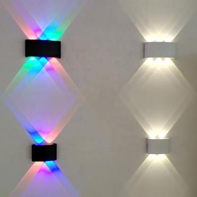 China Modern New Design Outdoor Led Wall Sconce Lighting Modern Indoor RGB Metal Wall Lights for sale