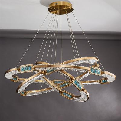 China QianYu Modern Crystal Black Chandelier Ceiling Light Fixture Restaurant Living Room Hotel Decorations Lamps Modern Home Decor for sale