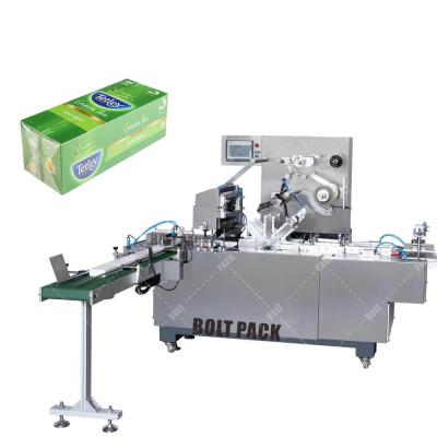 China Automatic Food Scent 3D Box Cellophane Wrapping System For Small Box Biscuit Boxes Cellophane Over Wrapping Packing Machine for sale