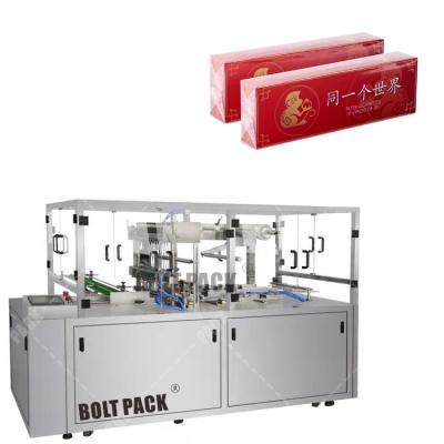 China 10 food picture tobacco box in a big box bopp film cellophane wrapping machine with gold line for sale