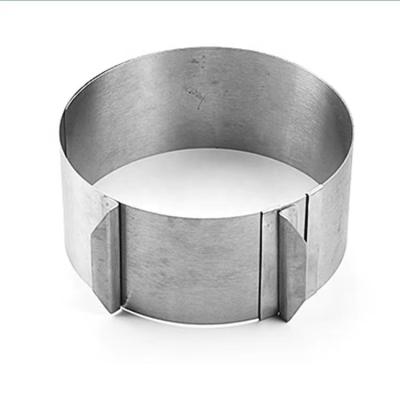 China Stainless Steel Hot Sale Unique Design Durable Using Kitchen Supplies Silver Stainless Steel Cake Mold for sale