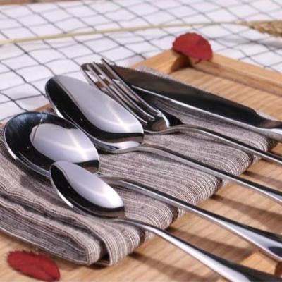 China Hotel Viable 304 Stainless Steel Restaurant Spoon Restaurant Tableware Home Kitchen Tableware for sale