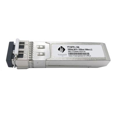 China Compatible Fttx Yeson 10GBASE-ZR 100km SFP+ 1550nm DOM LC SMF Transceiver Module 10G-SFPP-ZR100 for sale