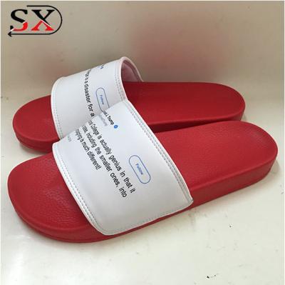 China Wholesale Custom Anti-Smell Printing Logo High-Quality PVC Customized Slippers for sale