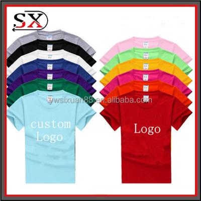 China 2017 Casual Logo Printing Custom 100% Cotton Summer T-shirt Breathable Unisex Man Women T-shirts for sale