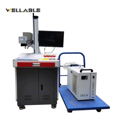 China Glass Bottle Laser Machine 355nm 3W 5W Desktop Air Cooled Plastic Laser Engraving Machine UV Spotting Price for sale