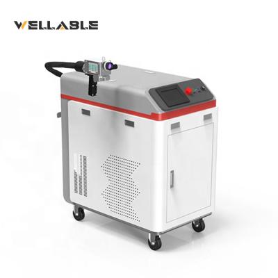 China Handheld Pulse Fiber Stainless Steel 100W 200W 300W 500W Laser Machine Oil Cleaning Solvent for sale