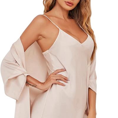 China Sale Natural Silk Long Robe Set Women Long Robes Sleepwear 100% Pure Silk Nightgown Sleepwear Luxury Warm Breathable Drees for sale