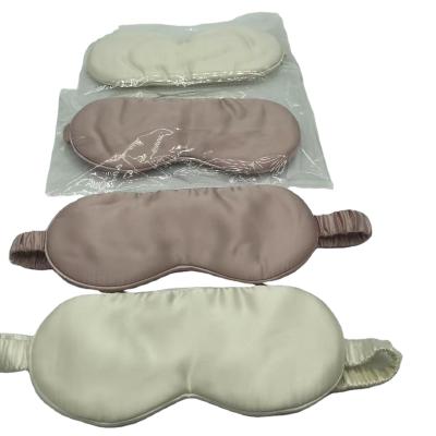 China Light Hot Selling Soft Breathable Eye Mask Shading Set Charmeuse Sleep Silk Eyemask Travel With Pocket Silk Sleepmask for sale