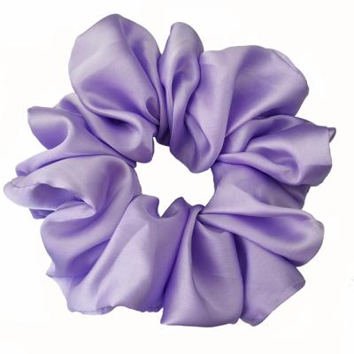 China Fashion 19MM 100%Silk Beneficial To Plain Hair Scrunchies Solid Color Hair Style Soft Hair Tie For Boutique for sale