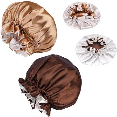 China Custom Made High Quality 100% Pure Silk Casual Double Layer Hair Cap For Daily Sleep Sleep Hat for sale