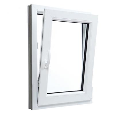 China Screen Casement Tilt And Folding Inward Turn Waterproof PVC Windows With Tempered Glass And Mosquito Screen for sale