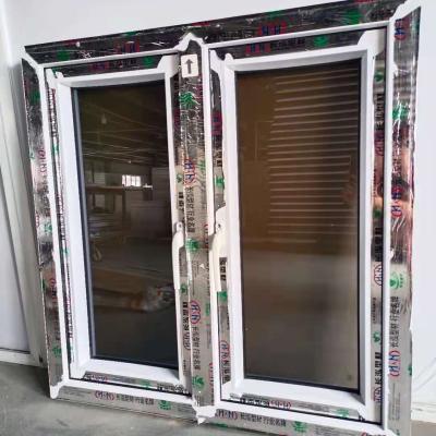 China Folding screen CE certificates inswing double casement windows tempered glass upvc casement windows for home for sale