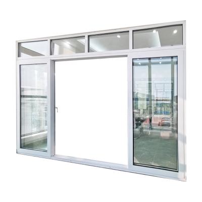 China Folding Modern Double Screen Factory Price Tempered Glass Aluminum Casement Window for sale