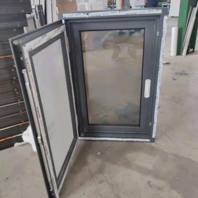 China Magnetic Screen Thermal Non Break Waterproof French Aluminum Casement Window With Safety Stainless Steel Diamond Screen for sale