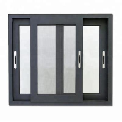 China Folding Screen Double Tempered Modern Aluminum Glazed Home Style Sliding Window Windows for sale