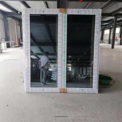 China Folding Screen Hinged Casement Opening PVC Windows And Doors With Double Glass And Retractable Mosquito Net for sale