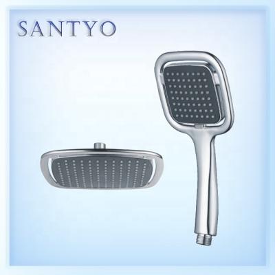 China Without Diverter Square Bathroom Faucet ABS Shower Head Set for sale