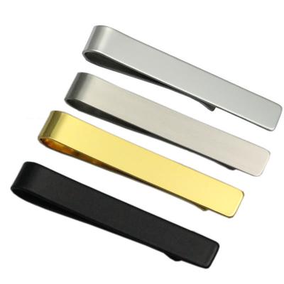 China Promotions Gifts / Advertising Gifts Mask Plain Metal Custom Engraved Logo Stainless Steel Bar Tie Clip Accessory for sale