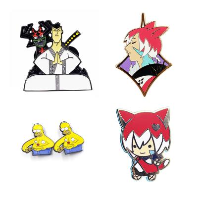 China Worldwide Custom Design Cute Metal Anime Mixed Character Enamel Lapel Badge Pin for sale