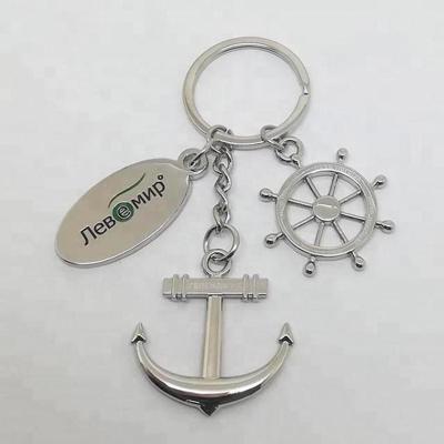 China 2D / 3D Custom Metal Souvenir Boat Anchor Key Chain Llaveros Gantungan Kunci Jangkar for sale