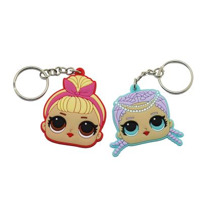 China Wholesale Cartoon Customized Cute 3D Cartoon PVC Soft Rubber Customized Key Chain With Your Logo for sale