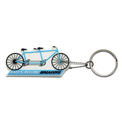 China Promotional Gift 2D / 3D Shaped 3D Soft PVC Custom Rubber Key Chain With Your Name Logo for sale