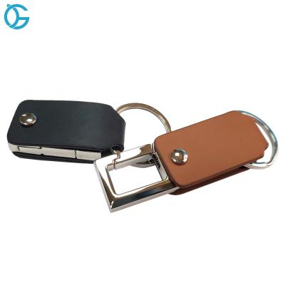 China Souvenir Gift Blank Debossed Embossed To Custom Design Logo Leather Keychain Accessories for sale