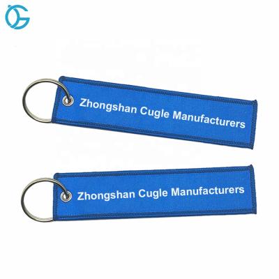 China Woven Lanyard Strap Embroidered Logo Woven Lanyard Strap Embroidered Promotional Custom Embroidery Souvenir Gifts Gift Key Chain for sale