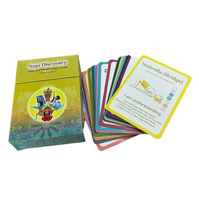 China Custom mindfulness eco-friendly paper cards yoga cards flashpaper printing OEM service for sale