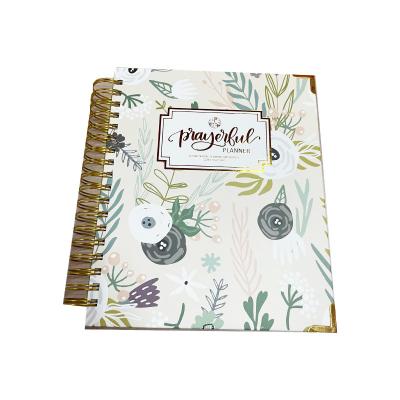 China Custom Printed Eco-friendly Metal Paper Full Color Cute Edge Design Girls Diary Notebook Printing for sale