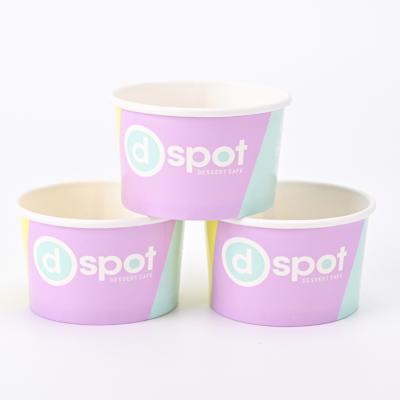 China Disposable 2023 Single Wall Double PE Coated Paper Mug Bowl For Soup Noodle Ice Cream Snack Salad for sale