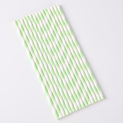 China Disposable High Quality Wedding Decoration Biodegradable Assorted Green And Red Striped Multi Colored Paper Straws for sale