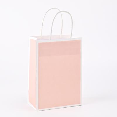 China Recycled Materials Colorful Kraft Paper Bags with Handles for Gift Shopping Sweet Food Paper Gift Bags for sale