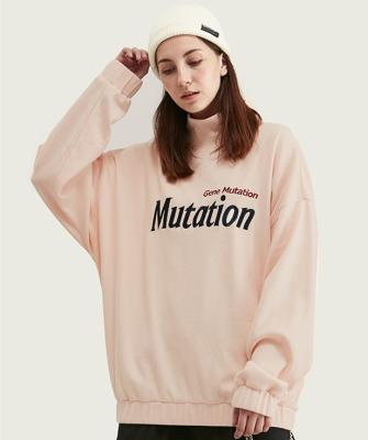 China A6502 Cotton Embroidery Stretch T-shirt Unisex Anti-Shrink Heavy Waffle Knit Long Sleeve Pink T-shirt for sale