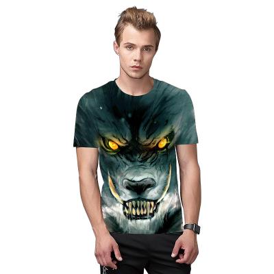 China Wholesale 2018 Wolf 3D Pattern Men's Digital Printing Anti-pilling P69 Shirt for sale