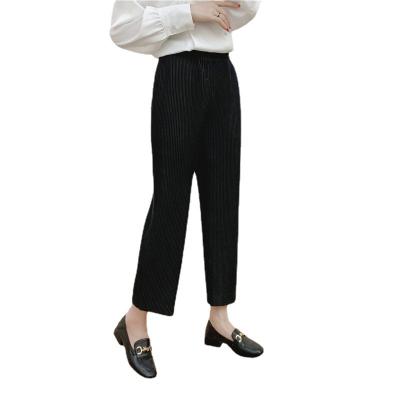 China 2021 Anti-wrinkle Women's Fall Clothing Ladies Pleated Casual Loose Pants for sale