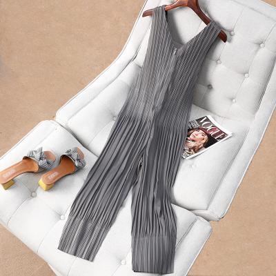 China Wholesale QUICK DRY Women Overalls Pleated Suit 100% Polyester Overalls for sale