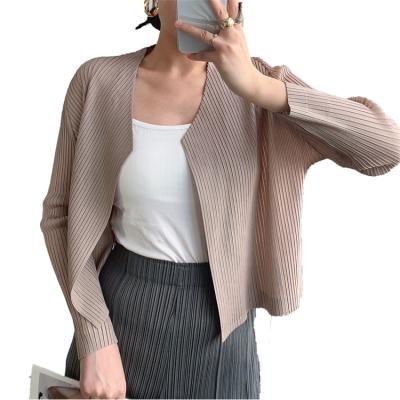 China 2021 Anti-wrinkle Springs Single Plain Slim Casual Long Sleeve Short Jacket for sale