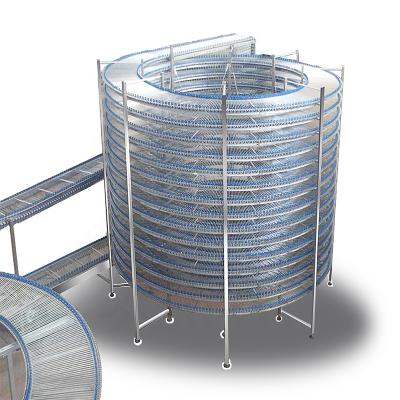 China Snack Factory Bakery Equipment Automatic Spiral Cooling Tower Conveyor For Toast Bread Cake Te koop