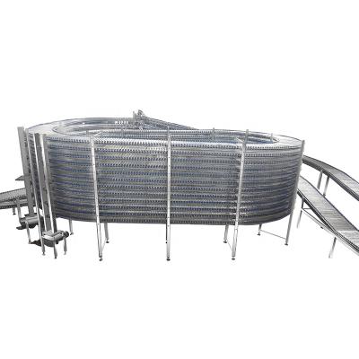 China Snack Factory Industrial Frozen Pizza Spiral Cooling Tower Conveyor Bakery Machine zu verkaufen