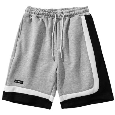 China wholesale customized high quality black and white stitching trend Anti-wrinkle shorts men's sports casual shorts for sale