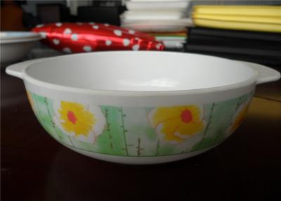 China Flower Printed Melamine Plastic Bowls , Recycle Melamine Soup Bowls Dishwasher Safe for sale