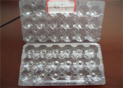 China Disposable PET PEC Plastic Egg Trays 18 Cells Pulp Moulding Process Type for sale