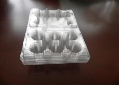 China PEC PET 6 Pack Egg Cartons , Lucite Clear Plastic Egg Cartons For Packaging for sale