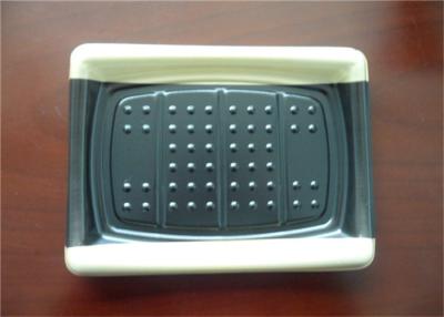 China Black And White Plastic Packaging Trays , Food Serving Tray Keep Food Fresh for sale