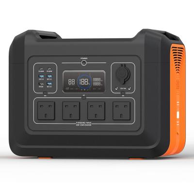 China Type C 2000w tragbare power station camping kraftwerk lifepo4 battery 220v battery charging portable generator 2400w solar power station UK plug for sale