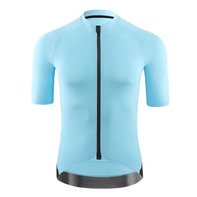 China Wholesale High Quality Breathable Men Ciclista Shortsleeve OEM Roupa Breathable Zipper Cycling Solid Color Ciclismo Seamless Trajes for sale