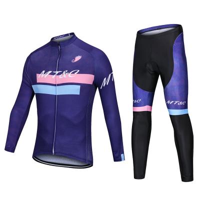 China Autumn cycling suits men's cycling suits long sleeve cycling jersey set breathable wholesale custom quick-drying sportswear uniforms tank top for sale