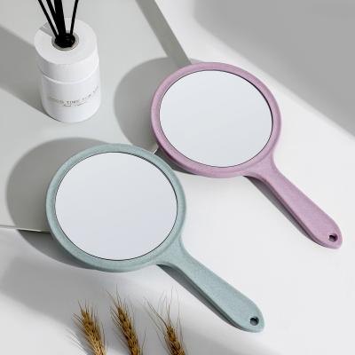 China HANXIN Design Espejo Pocket Makeup Enlargement Hot Selling Eco-friendly Degradable Round Hand Mirror For Girls Gift Beauty Cosmetic Tools for sale